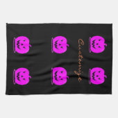 Roze Jack o'lantern Halloween Thunder_Cove Theedoek (Horizontaal)