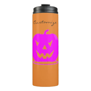 Roze Jack o'lantern Halloween Thunder_Cove Thermosbeker
