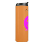 Roze Jack o'lantern Halloween Thunder_Cove Thermosbeker (Gedraaid links)