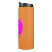 Roze Jack o'lantern Halloween Thunder_Cove Thermosbeker (Geroteerd rechts)
