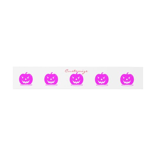 Roze Jack o'lantern Halloween Thunder_Cove Uitnodigingen Wikkel (Vlak)