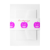 Roze Jack o'lantern Halloween Thunder_Cove Uitnodigingen Wikkel (Voorkant Voorbeeld)
