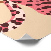 Roze Jaguar: Schattige  naadloos Poster (Hoek)