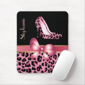 Roze Jaguar Stilettos Aangepaste Muismat (Met muis)