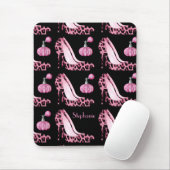 Roze Jaguar Stilettos & Purfume flessen op maat Muismat (Met muis)