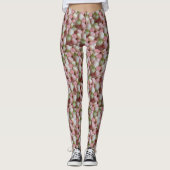 Roze Jamun Fruit Patroon Leggings (Voorkant)