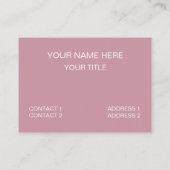 Roze Jamun Fruit Patroon Visitekaartje (Achterkant)