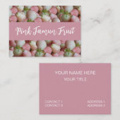 Roze Jamun Fruit Patroon Visitekaartje (Voorkant / Achterkant)