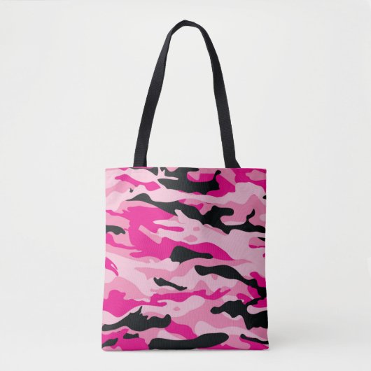 Roze Jane Army Camouflage Celebration Party Tote Bag (Voorkant)