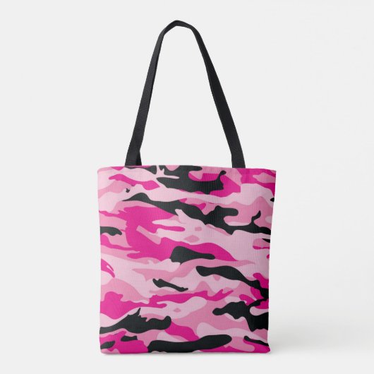 Roze Jane Army Camouflage Celebration Party Tote Bag (Achterkant)