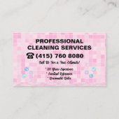 Roze Janitorial House schoonmaakservice Visitekaartje (Achterkant)