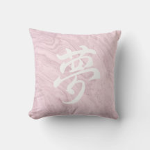 Roze Japandi Droom Kanji Kussen