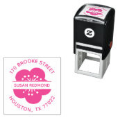 Roze Japans Kersen Bloem Rond Retouradres Zelfinktende Stempel (In situ)