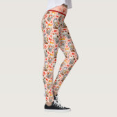 Roze Japans Maneki Neko Kat en Sushi Leggings (Rechts)