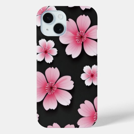 Roze Japans Sakura Kersenbloesem Patroon Case-Mate iPhone Case (Achterkant)