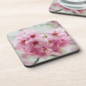 Roze Japanse Cherry Blossom Bier Onderzetter (Linkerzijde)