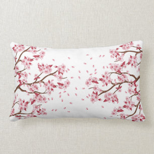 Roze Japanse Cherry Blossom Branches Kussen