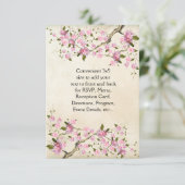 Roze Japanse Cherry Blossom Weddenschap (Staand voorkant)