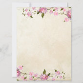 Roze Japanse Cherry Blossom Weddenschap Kaart (Achterkant)