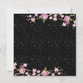 Roze Japanse Cherry Blossom Weddenschap Kaart (Achterkant)