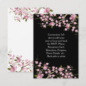 Roze Japanse Cherry Blossom Weddenschap Kaart (Voorkant / Achterkant)