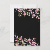 Roze Japanse Cherry Blossom Weddenschap Kaart (Achterkant)