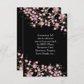 Roze Japanse Cherry Blossom Weddenschap Kaart (Voorkant / Achterkant)