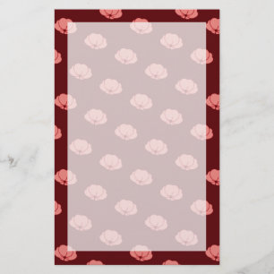 Roze Japanse Chrysanthemum Bloemen Briefpapier