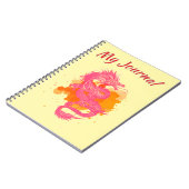 Roze Japanse draak Notitieboek (Linkerzijde)