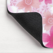 Roze Japanse Floral Print Mousepad Muismat (Hoek)