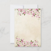 Roze Japanse Kersenbloesem Bruiloft (Achterkant)