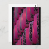 Roze Japanse lampions Briefkaart (Voorkant / Achterkant)