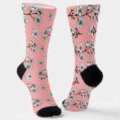 Roze Japanse Sakura Bloesem Bloem Sokken (Gebogen)