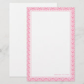 Roze Japanse Seigaiha Pattern Briefpapier (Voorkant / Achterkant)