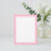 Roze Japanse Seigaiha Pattern Kaart (Staand voorkant)