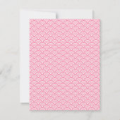 Roze Japanse Seigaiha Pattern Kaart (Achterkant)