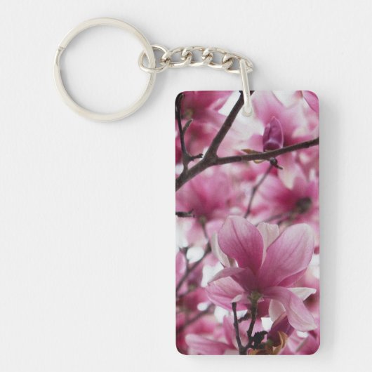Roze Japanse Tulip Sleutelhanger (Voorkant)