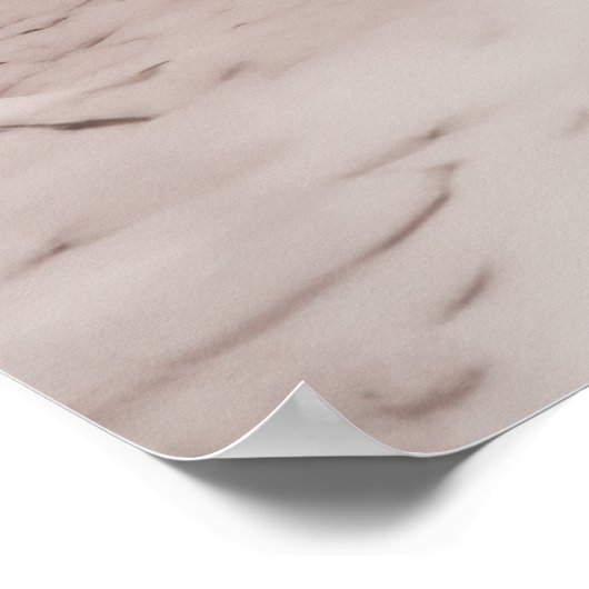 Roze Japanse winterscène Poster (Hoek)