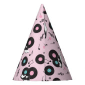 Roze jaren 1950 Retro Diner Verjaardagsfeest Pet – Feesthoedjes (Achterkant)