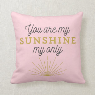 Roze je bent mijn Sunshine Retro Kussen