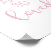 Roze je bent zo geliefd poster (Hoek)