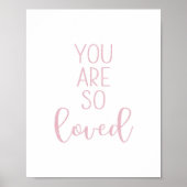 Roze je bent zo geliefd poster (Voorkant)