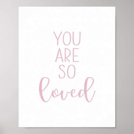 Roze je bent zo geliefd poster (Voorkant)