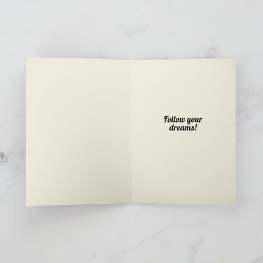 Roze je deed het Afstuderen Kaart (Binnen)