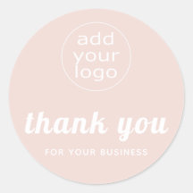  Roze Je logo bedankt voor je business 