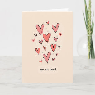 Roze 'Je wordt bemind'-kaart Kaart