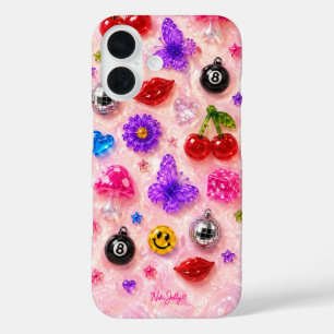 Roze Jelly Charm Phone Hoesje Kleurrijke Y2K