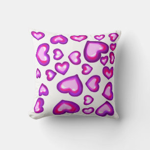 Roze Jelly Harten Cute Love Valentijn Print Kussen