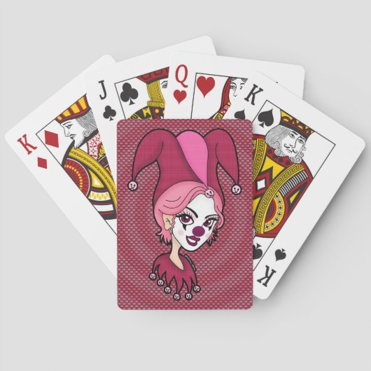 Roze Jester-speelkaarten Speelkaarten (Achterkant)
