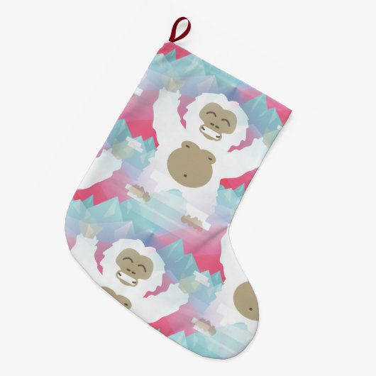 roze jeti xmas kerstmis grote kerstsok (Voorkant (Hangend))